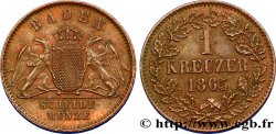 GERMANIA - BADEN 1 Kreuzer Grand-Duché de Bade 1865