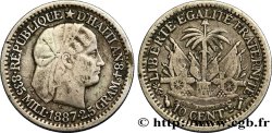HAÏTI 10 Centimes emblème “Liberté créole” de Roty 1887 Paris