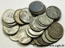 LOTTE DI MONETE DI MONDO Lot de 30 Monnaies étrangères en argent modernes n.d