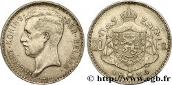BELGIQUE 20 Francs Albert Ier légende Flamande position A 1934 