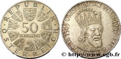 AUSTRIA 50 Schilling 600e anniversaire de la fondation de l’Université de Vienne par l archiduc Rudolf IV dit der Stifter 1965