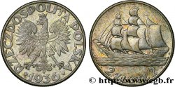 POLEN 2 Zlote 15e anniversaire du port de Gdynia 1936 Varsovie