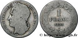 BELGIEN 1 Franc Léopold Ier tête laurée 1835 Bruxelles