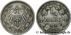 DEUTSCHLAND 1/2 Mark Empire aigle impérial 1907 Stuttgart - F