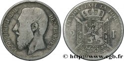 BELGIEN 2 Francs Léopold II légende française 1867