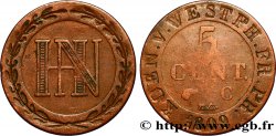 GERMANIA - REGNO DI WESTFALIA  5 Centimes monogramme de Jérôme Napoléon 1809 