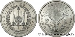 DSCHIBUTI Essai de 2 Francs emblème / antilope 1977 Paris