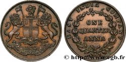INDES BRITANNIQUES 1/4 Anna East India Company 1835 