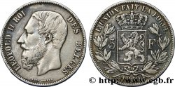 BELGIQUE 5 Francs Léopold II 1869