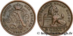 BELGIQUE 2 Centimes monogramme d’Albert Ier légende flamande 1911