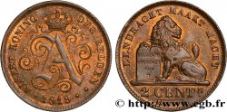 BELGIQUE 2 Centimes monogramme d’Albert Ier légende flamande 1919
