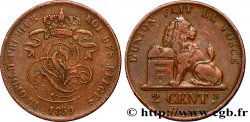 BELGIQUE 2 Centimes lion monogramme de Léopold Ier 1859