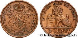 BELGIQUE 2 Centimes lion monogramme de Léopold II légende flamande 1905