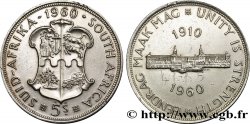 SOUTH AFRICA 5 Shillings 50e anniversaire de l’Union Sud-Africaine : emblème / Union Buidings 1960 Pretoria