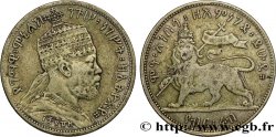 ETHIOPIA 1/4 Birr roi Menelik II EE1889 1897 Paris