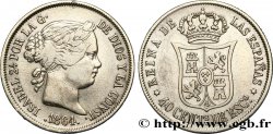 SPANIEN 40 Centimos Isabelle II  1864 Madrid