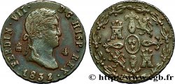 ESPAGNE 4 Maravedis Ferdinand VII 1832 Ségovie