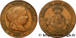 ESPAÑA 5 Centimos de Escudo Isabelle II  1868 Oeschger Mesdach & CO