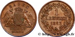 ALLEMAGNE - BADE 1 Kreuzer Grand-Duché de Bade 1863  SUP