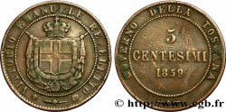 ITALY - TUSCANY 5 Centesimi Gouvernement de la Toscane, Victor Emmanuel, armes de Savoie 1859 Birmingham