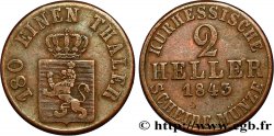 ALLEMAGNE - HESSE 2 Heller Hesse-Kassel 1843