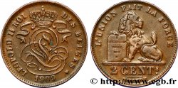 BELGIO 2 Centimes lion monogramme de Léopold II légende française 1909