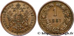 AUSTRIA 1 Kreuzer aigle bicéphale 1881 Vienne