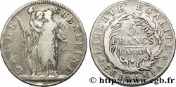 ITALIA - GALLIA SUBALPINA 5 Francs an 10 1802 Turin