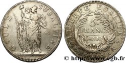 ITALIE - GAULE SUBALPINE 5 Francs an 10 1802 Turin