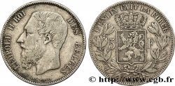 BELGIQUE 5 Francs Léopold II 1867 