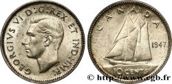 CANADA 10 cents Georges VI 1947 