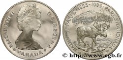 CANADA 1 Dollar Proof Elisabeth II / 100e anniversaire de la fondation des Parcs Nationaux, élan 1985 