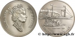 CANADA 1 Dollar Proof Elisabeth II / le vapeur Frontenac 1991 