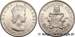 BERMUDES 1 Crown Elisabeth II 1964 