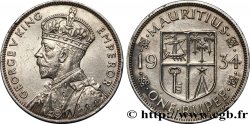 ÎLE MAURICE 1 Roupie Georges V 1934