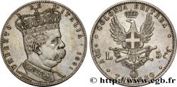 ÉRYTHRÉE ITALIENNE 1 Tallero ou 5 Lire Humbert Ier 1891 Rome TTB