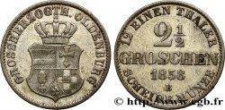 ALLEMAGNE - OLDENBOURG 2 1/2 Silbergroschen écu couronné 1858 Hanovre TTB+