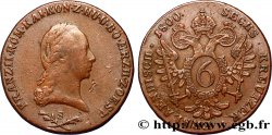 AUTRICHE 6 Kreuzer François II / aigle bicéphale 1800 Kremnitz TB+