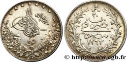 ÉGYPTE 2 Qirsh Abdul Hamid II an 30 AH1293 1904 Heaton SUP