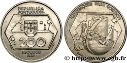 PORTUGAL 200 Escudos Navigation vers l’ouest, navire stylisé 1991 Lisbonne SUP
