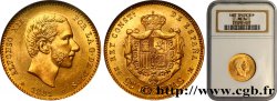 ESPAGNE - ROYAUME D ESPAGNE - ALPHONSE XII 25 Pesetas 1881 Madrid SPL64 NGC