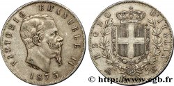 ITALIE 5 Lire Victor Emmanuel II 1873 Milan