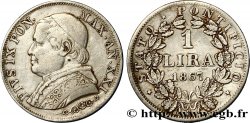 VATICAN ET ÉTATS PONTIFICAUX 1 Lire Pie IX an XXI 1867 Rome TB+