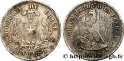 CHILI 1 Peso condor 1875 Santiago TB+