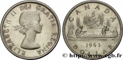 CANADA 1 Dollar Canoë avec indien 1963 