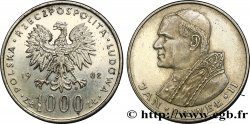 POLOGNE 1000 Zlotych aigle / visite du pape Jean-Paul II 1982 Varsovie