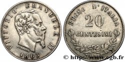 ITALIE 20 Centesimi Victor Emmanuel II 1863 Milan