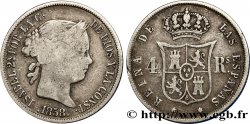 SPAIN 4 Reales Isabelle II 1858 Madrid VF