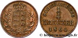 ALLEMAGNE - WURTEMBERG 1/2 Kreuzer Royaume du Würtemberg 1864 Stuttgart