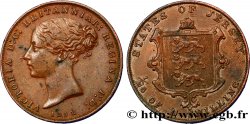 JERSEY 1/26 Shilling Reine Victoria / armes du Baillage de Jersey 1858  TTB+